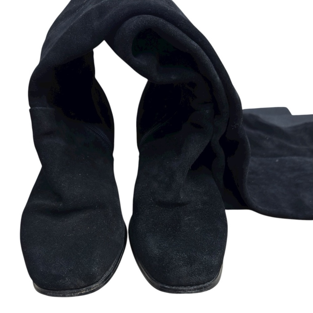 Ecote Urban Outfitter Black Suede Over the Knee Boots Women’s Size 8.5 Side Zip - Picture 5 of 13